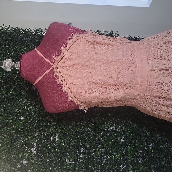 ASOS Backless Lace Dress in Blush - Picture 5 of 9